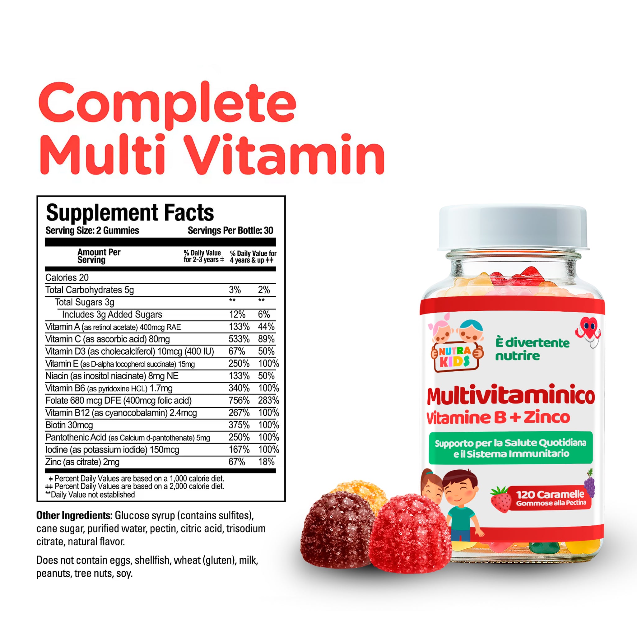 Combo 6 mesi multivitaminico gummy kids